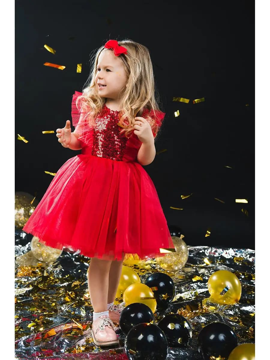 Платье нарядное праздничное с пайетками Эльза