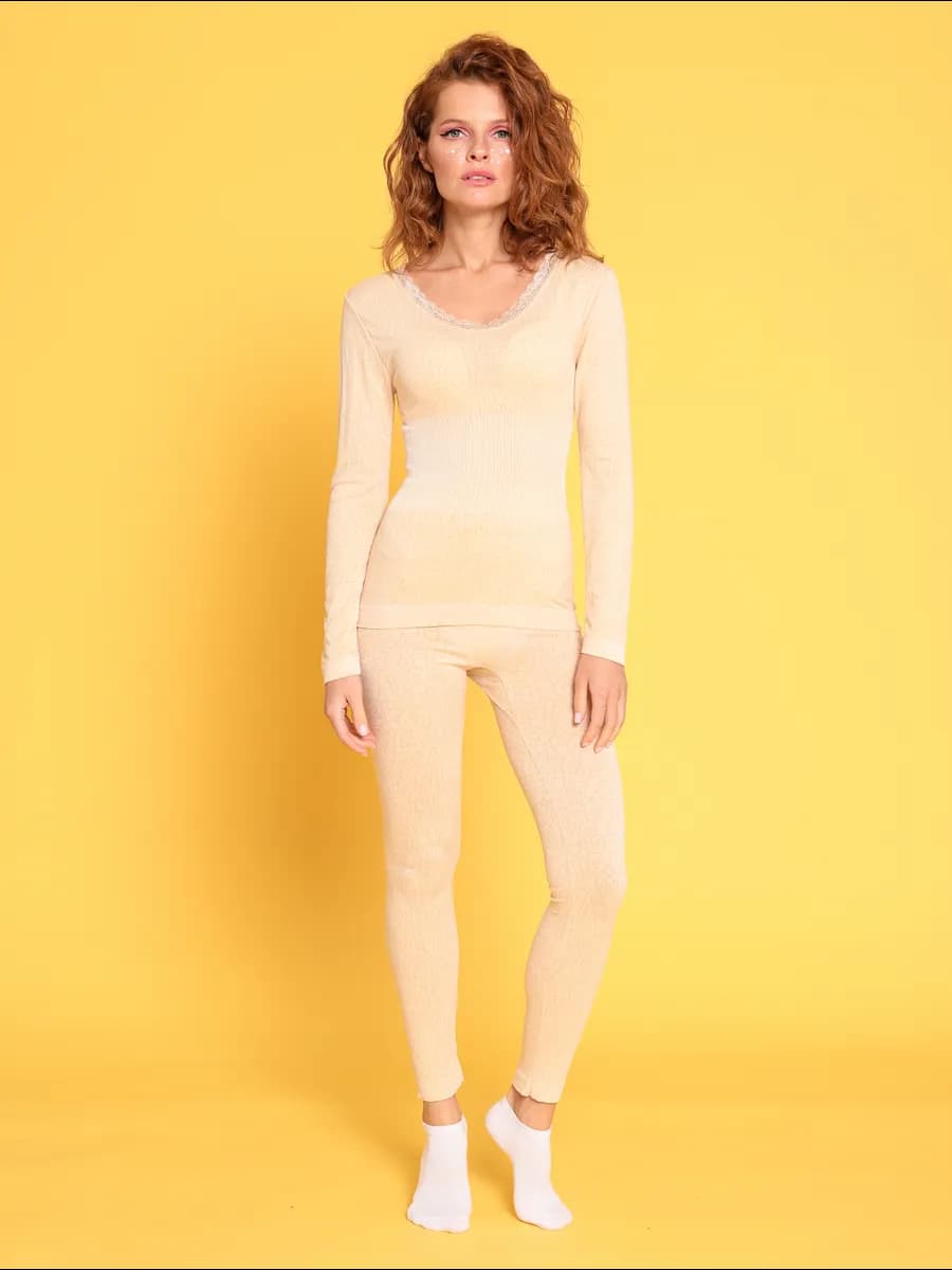 Комплект термобелья бесшовного леггинсы и лонгслив