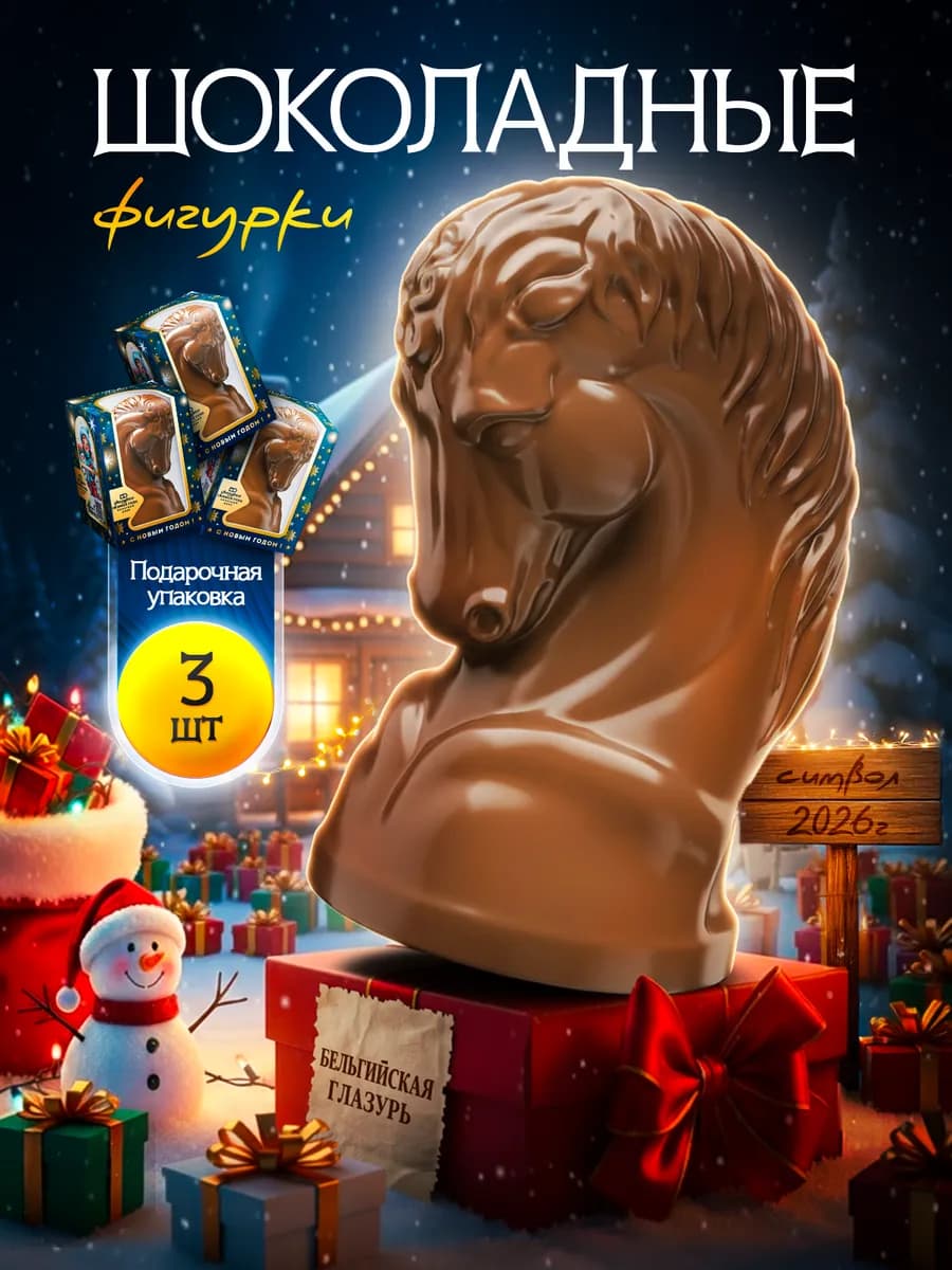 Подарочный набор "Лошадь символ 2026 года" 3шт. по 100гр