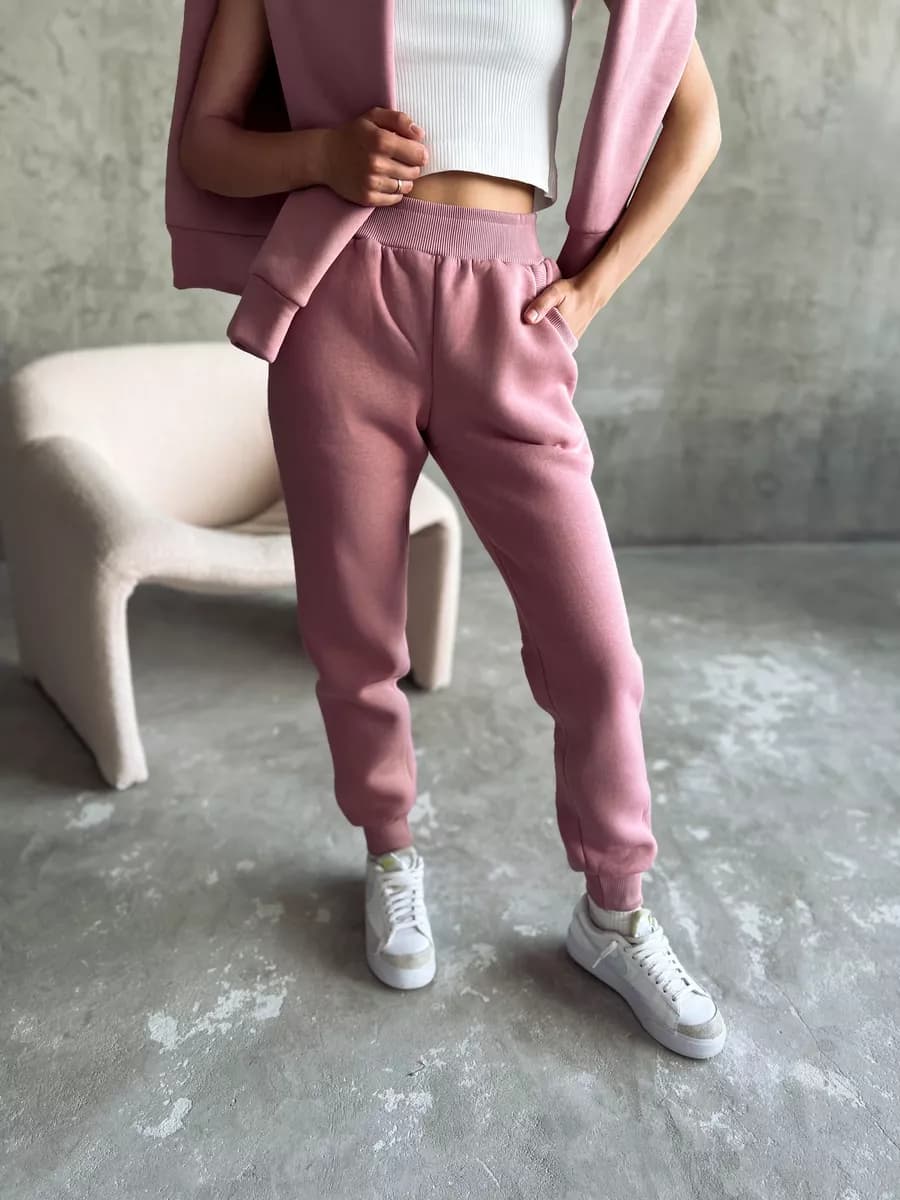 Брюки футер начес - фото 1