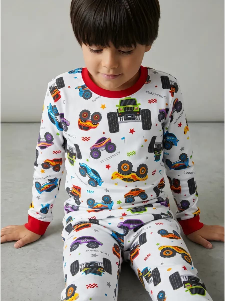 Пижама для мальчика с машинками монстртрак