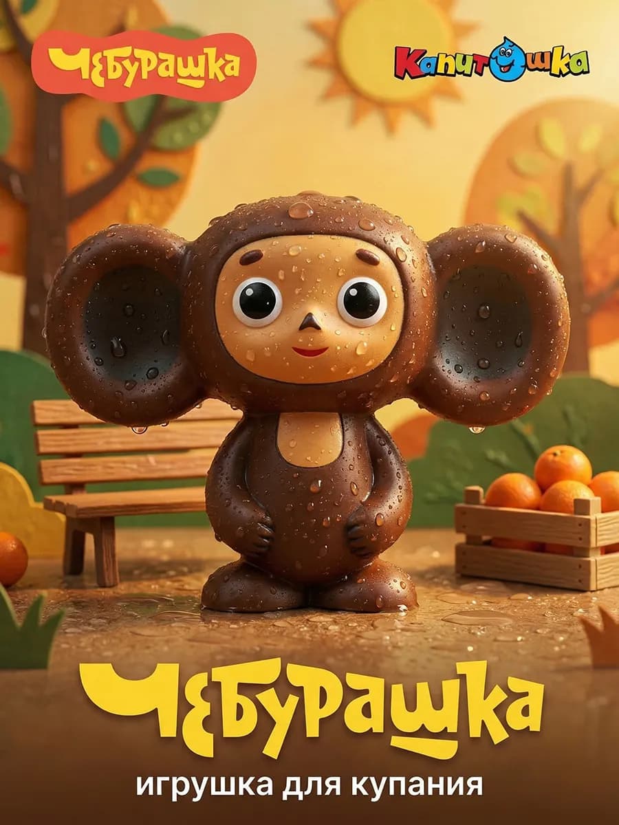 Игрушка для купания в ванной Чебурашка