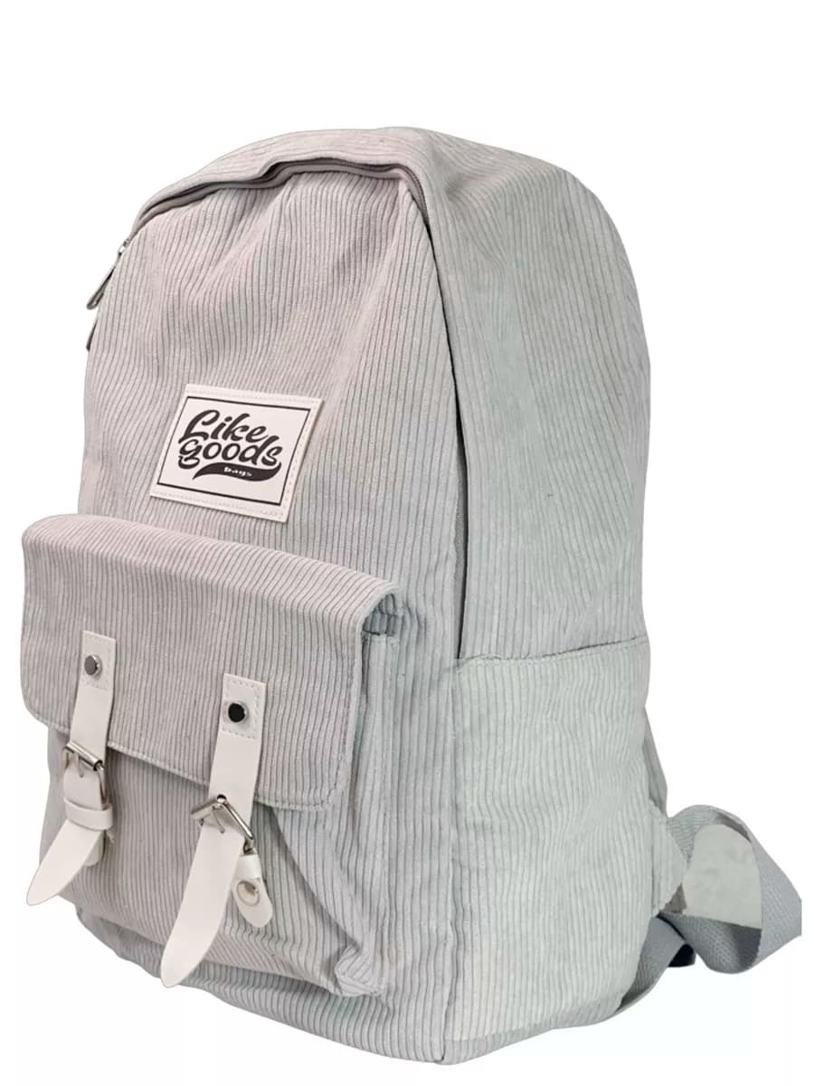 Рюкзак серый тканевый - фото 1