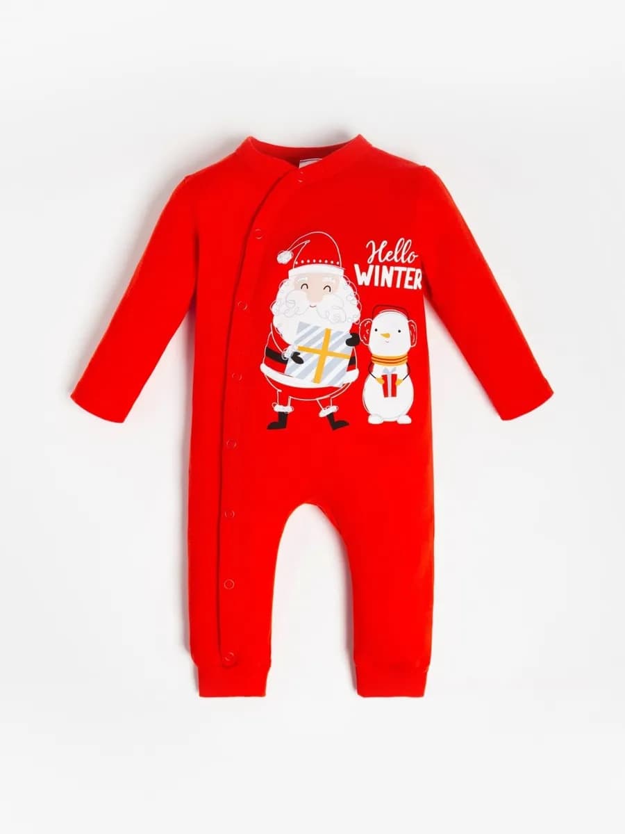 Детский новогодний комбинезон - слип для новорожденных
