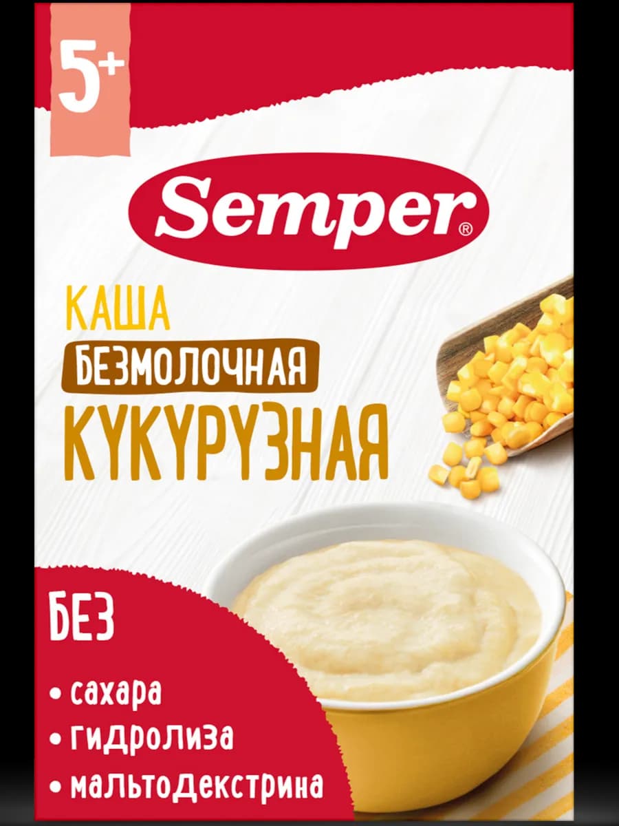 Каша детская Кукурузная безмолочная без сахара 5 мес 180 г