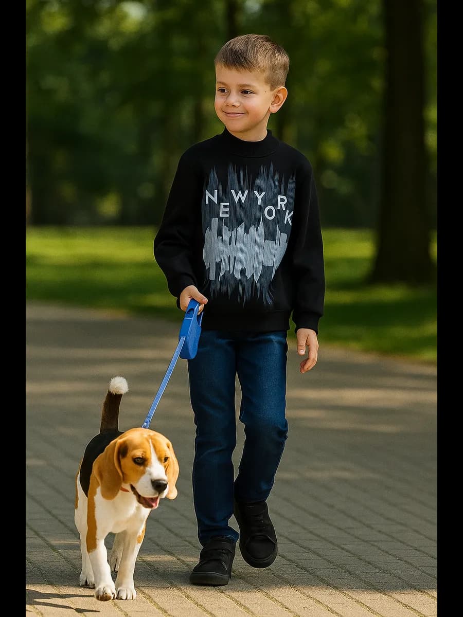 Джемпер детский с начесом - кофта теплая на зиму