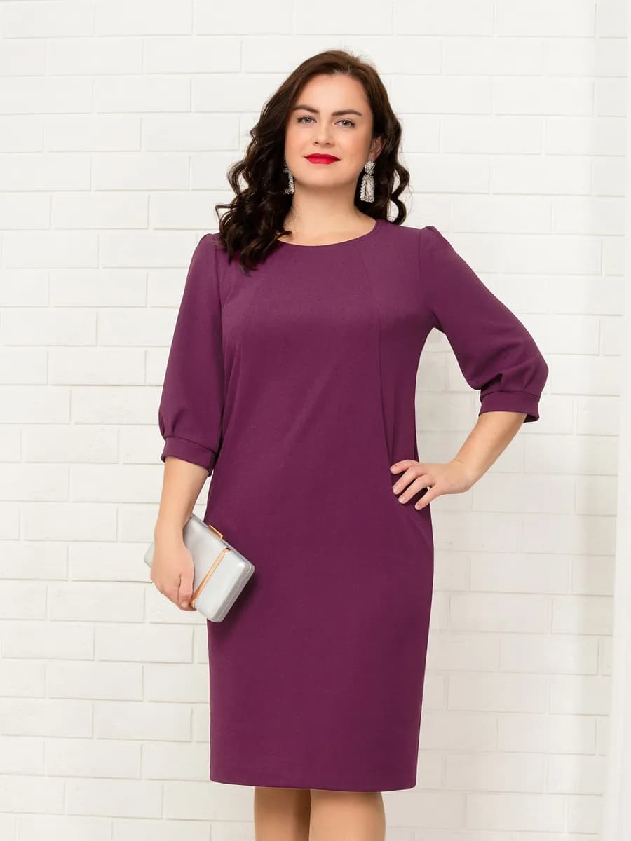 Платье трикотажное большие размеры - фото 1