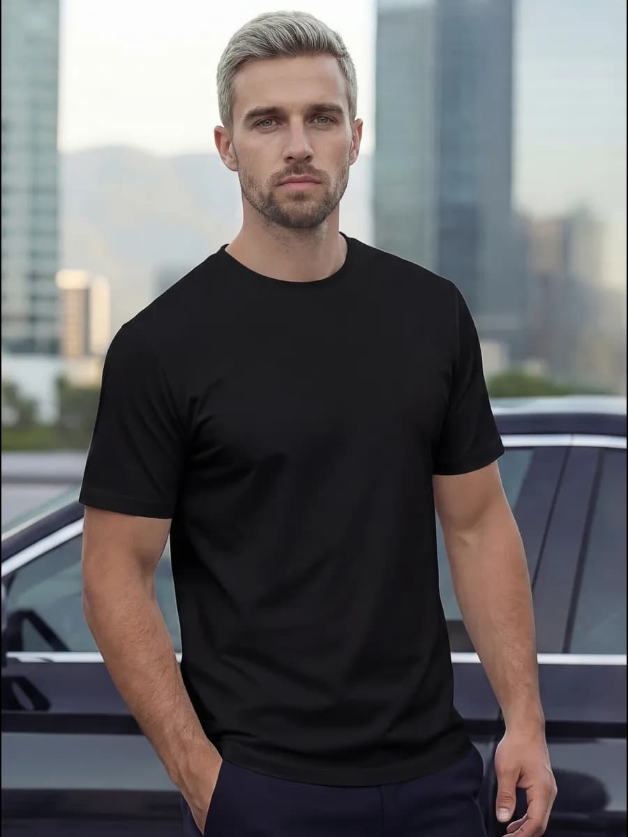 Футболка однотонная базовая хлопок