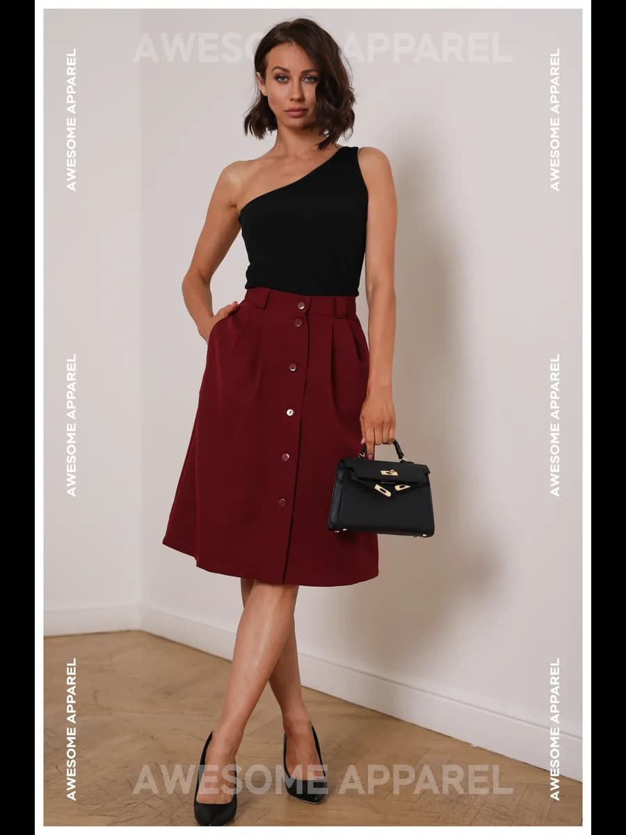 Юбка миди офисная