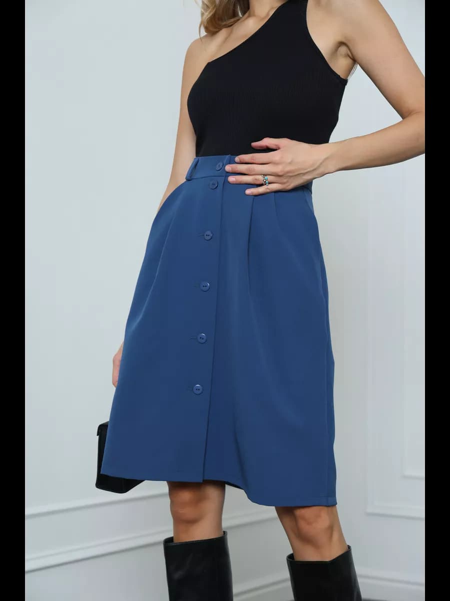 Юбка миди офисная - фото 1