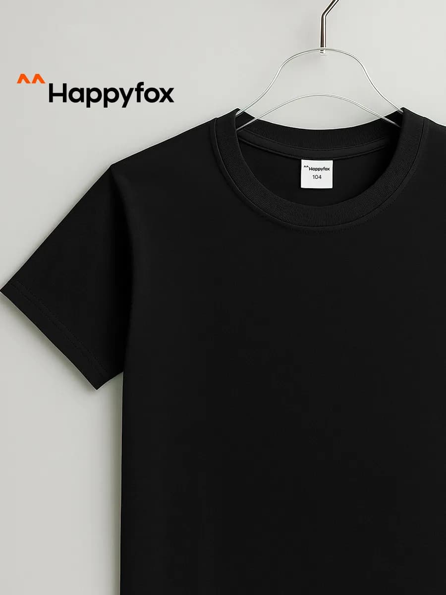 Футболка базовая детская хлопок школьная - фото 1