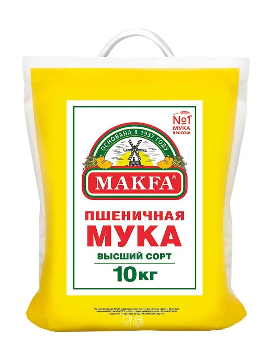 Мука пшеничная высший сорт 10 кг