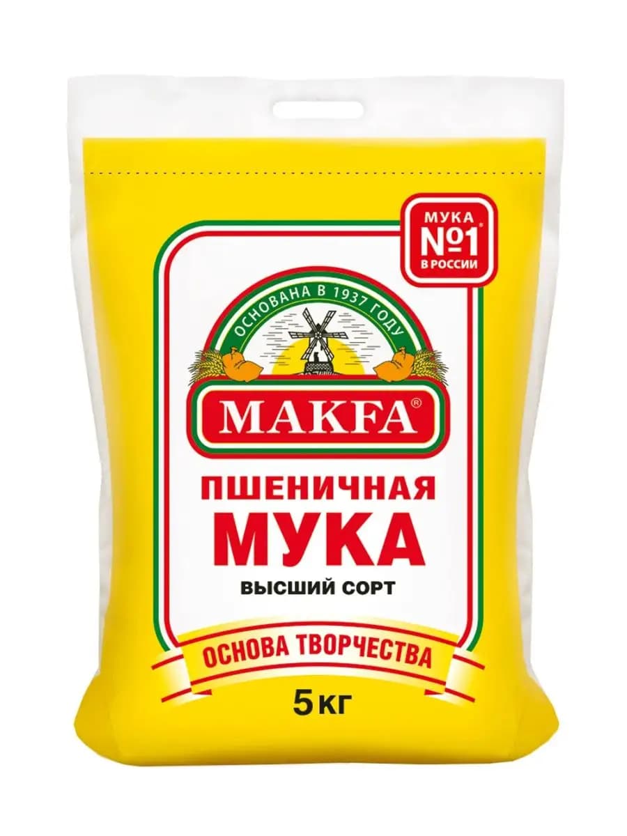 Мука пшеничная высший сорт 5 кг