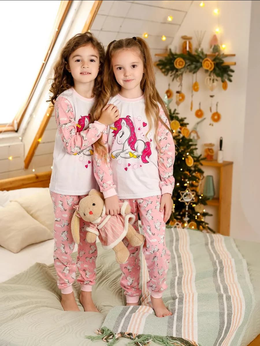 Пижама со штанами с принтом единорога