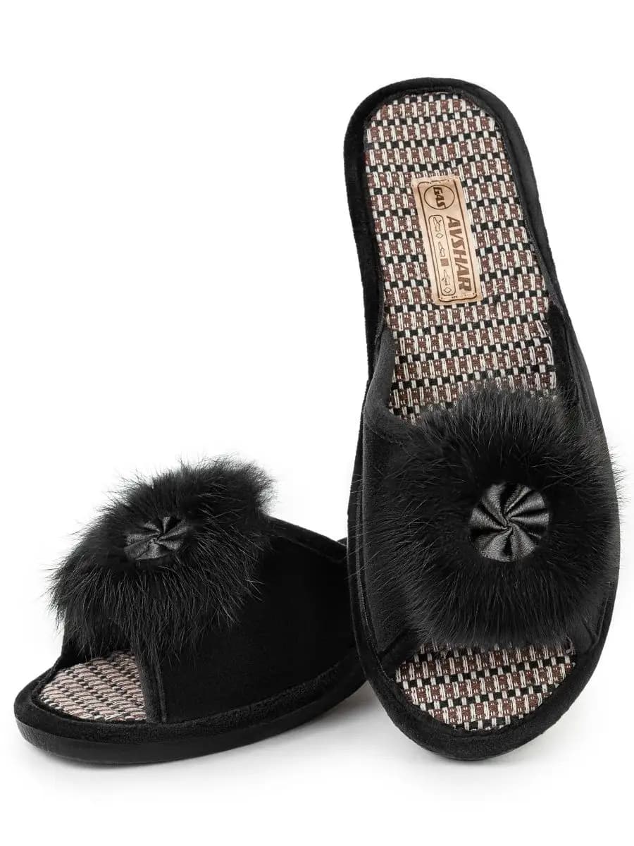 Тапочки домашние на танкетке - фото 1