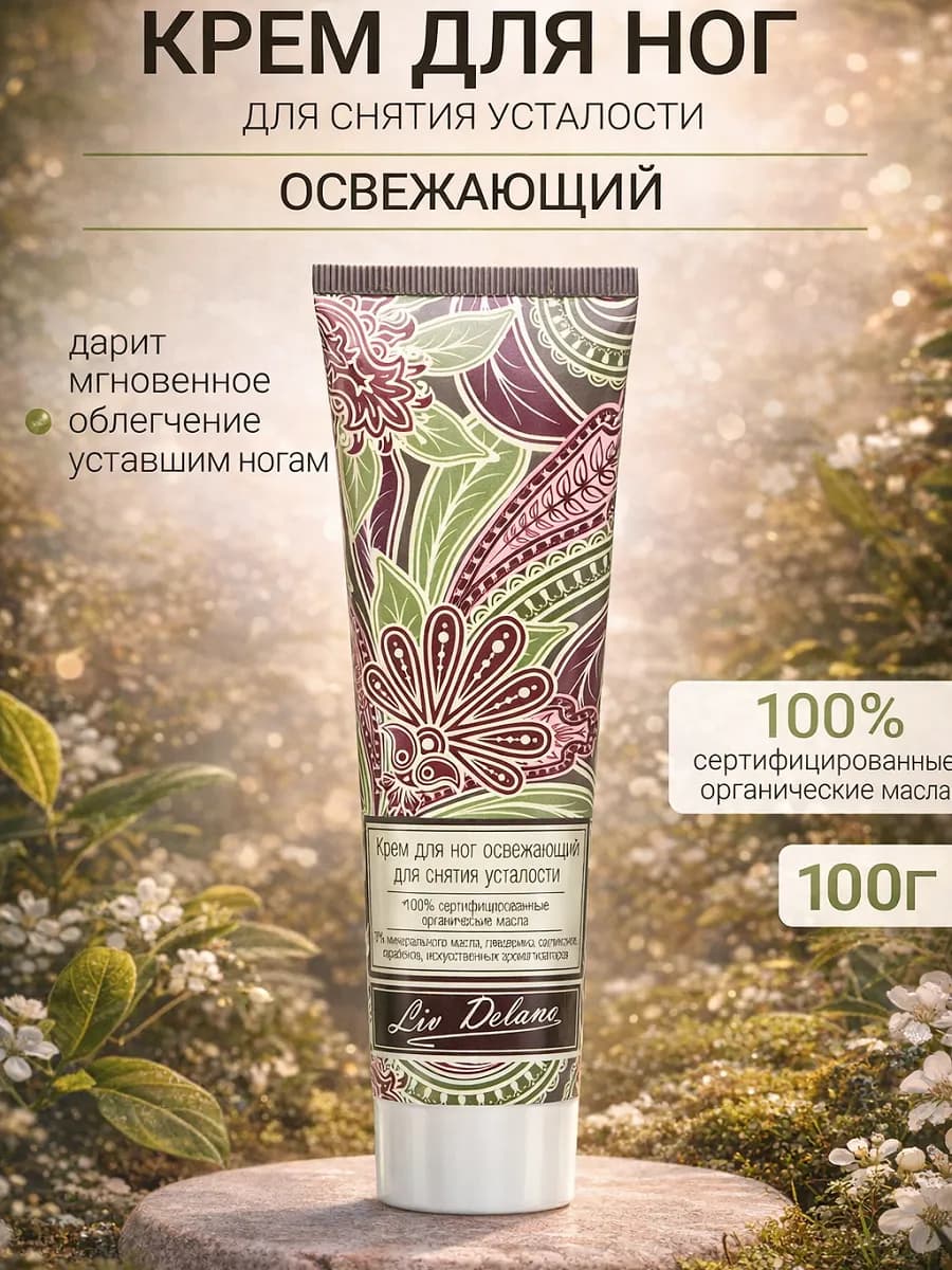 Крем для ног освежающий для снятия усталости Oriental Touch