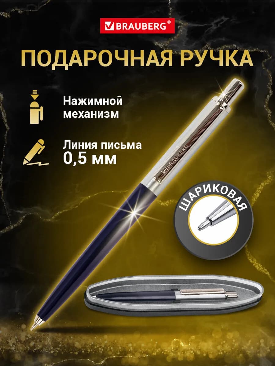 Ручка подарочная шариковая красивая в футляре бизнес класса