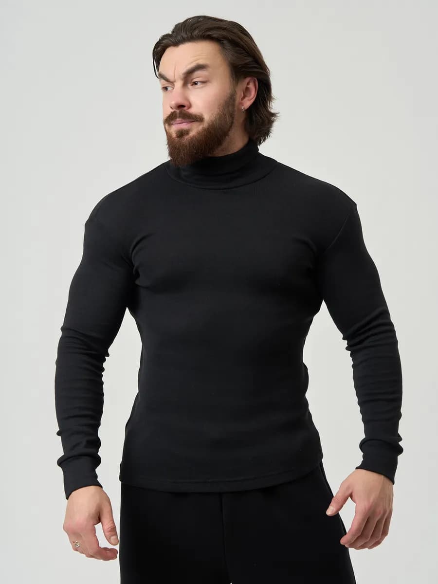 Водолазка с горлом утепленная базовая термоводолазка