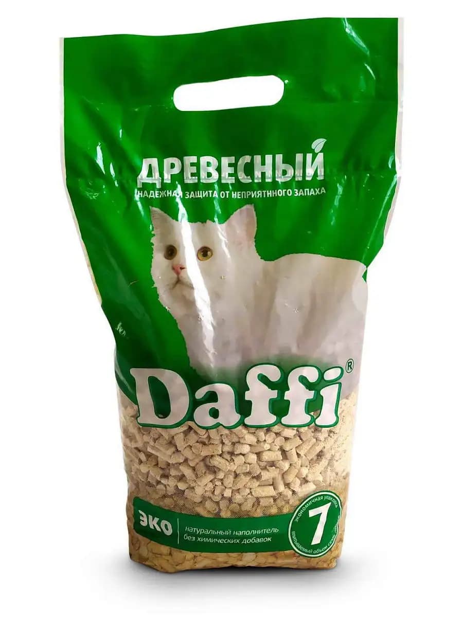 Наполнитель для кошачьего туалета древесный 7л Эко