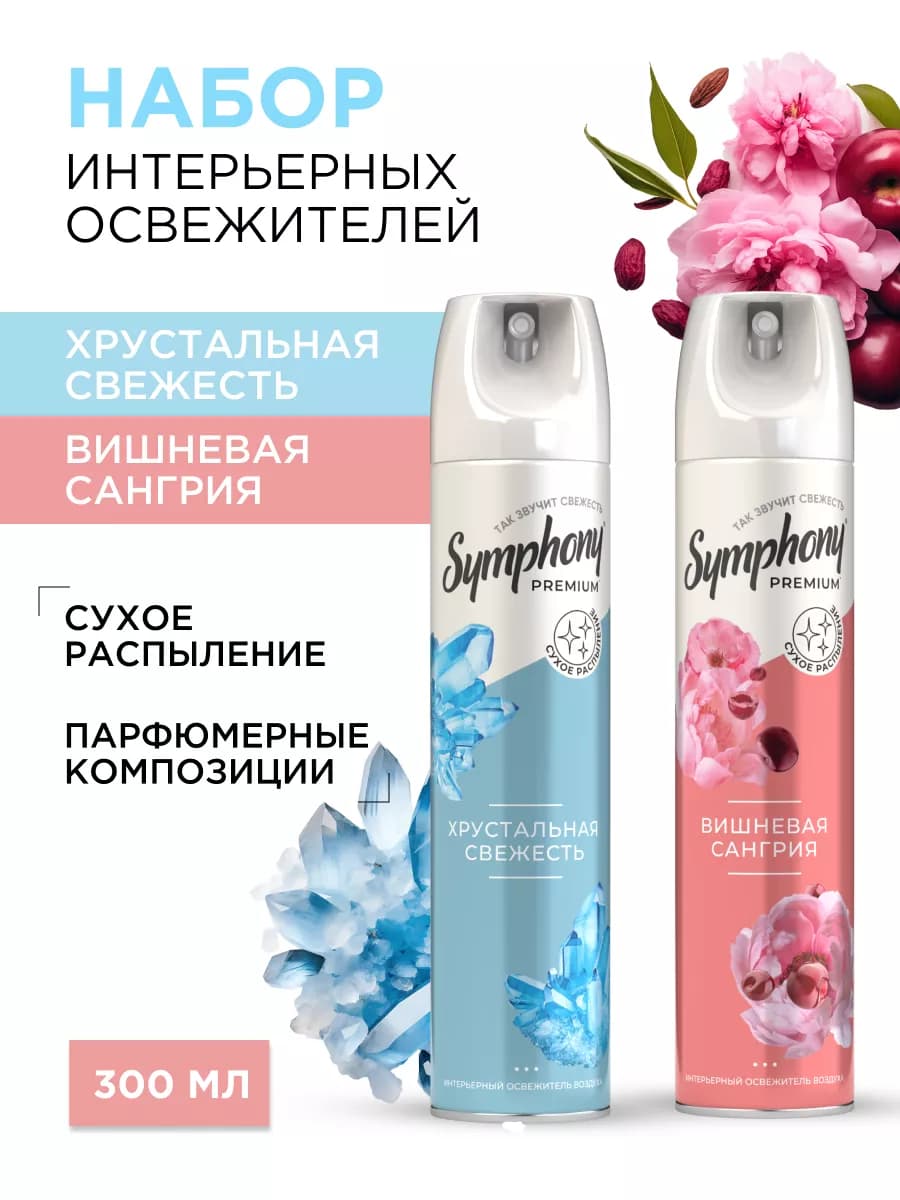 Набор освежителей воздуха спрей сухое распыление 300 мл 2 шт