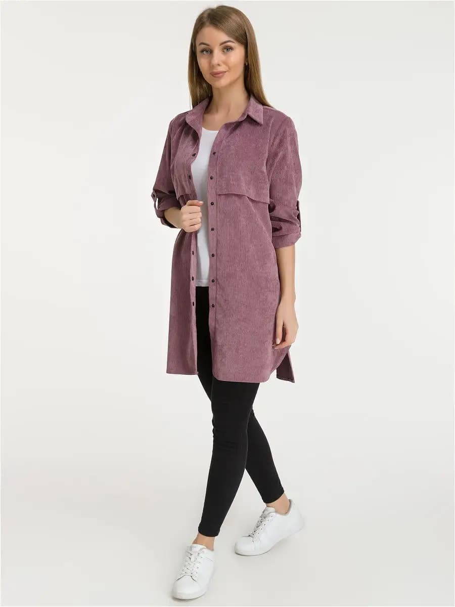 Рубашка Вельвет "Я Желанная" Удлиненная