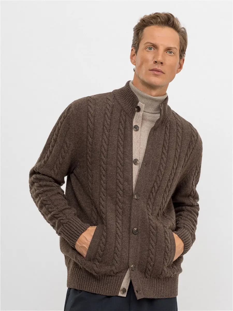 Кардиган мужской вязаный на пуговицах