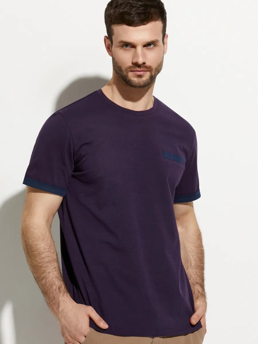 Футболка мужская с карманом больших размеров