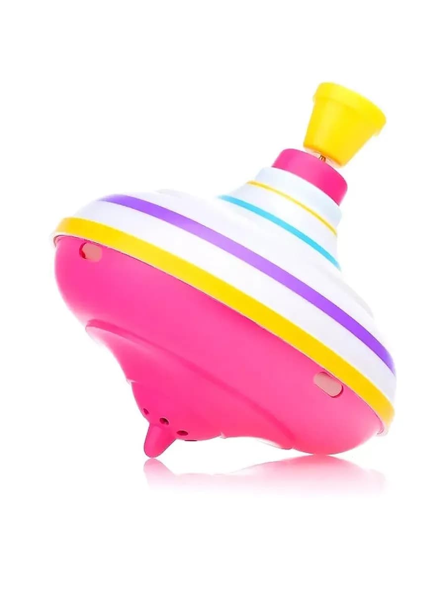 Юла Полосатая (в пакете) 14см. со звуком в подарок малышам - фото 1