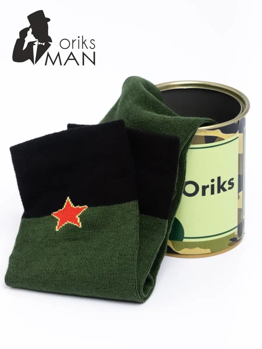 Носки в банке красная звезда в подарок