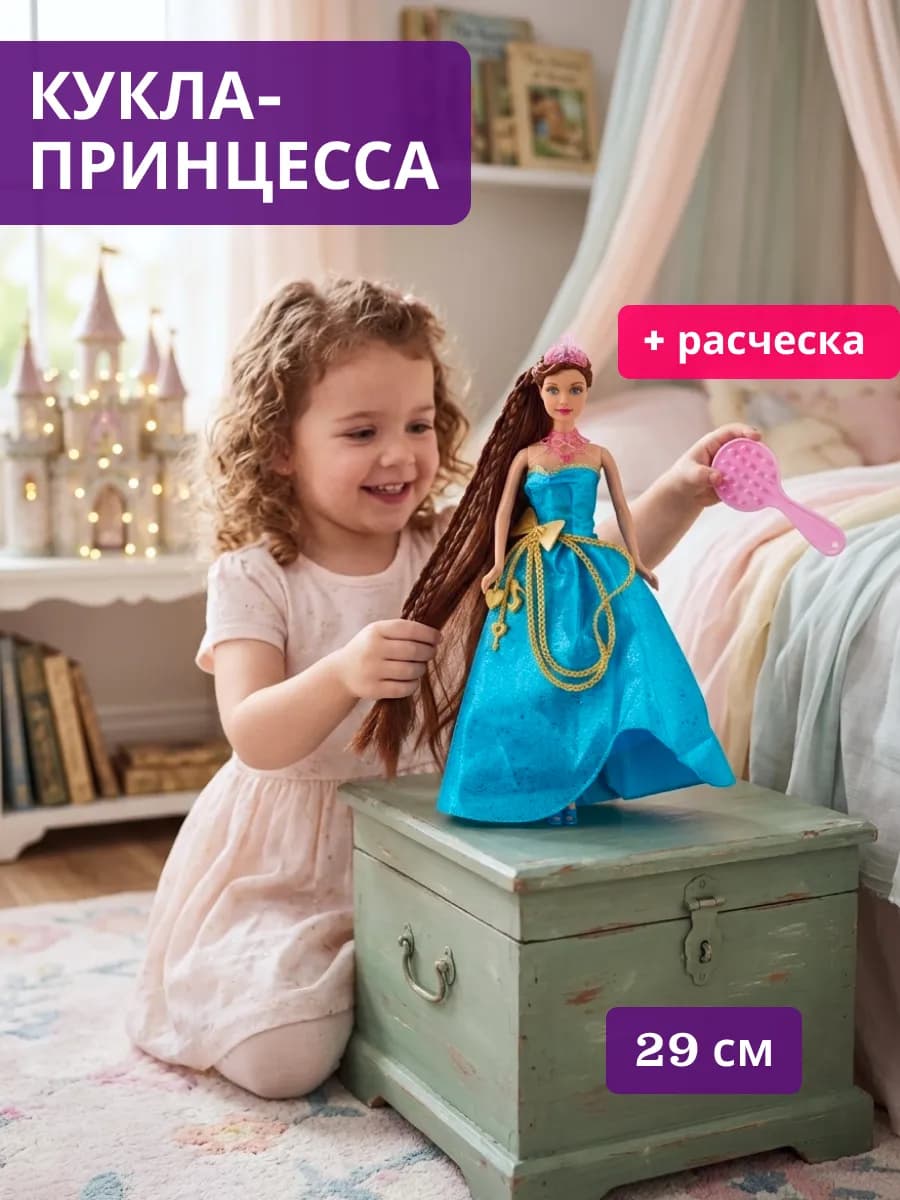 Кукла барби принцесса с аксессуарами игрушка