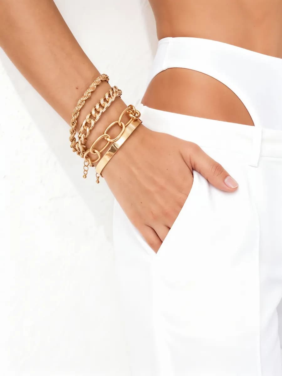 Браслет женский на руку бижутерия набор 4шт