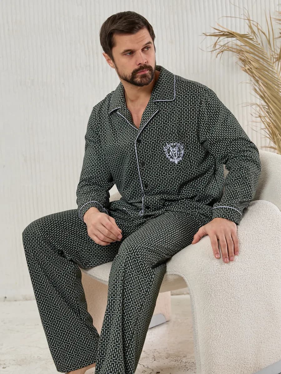 Пижама со штанами хлопковая