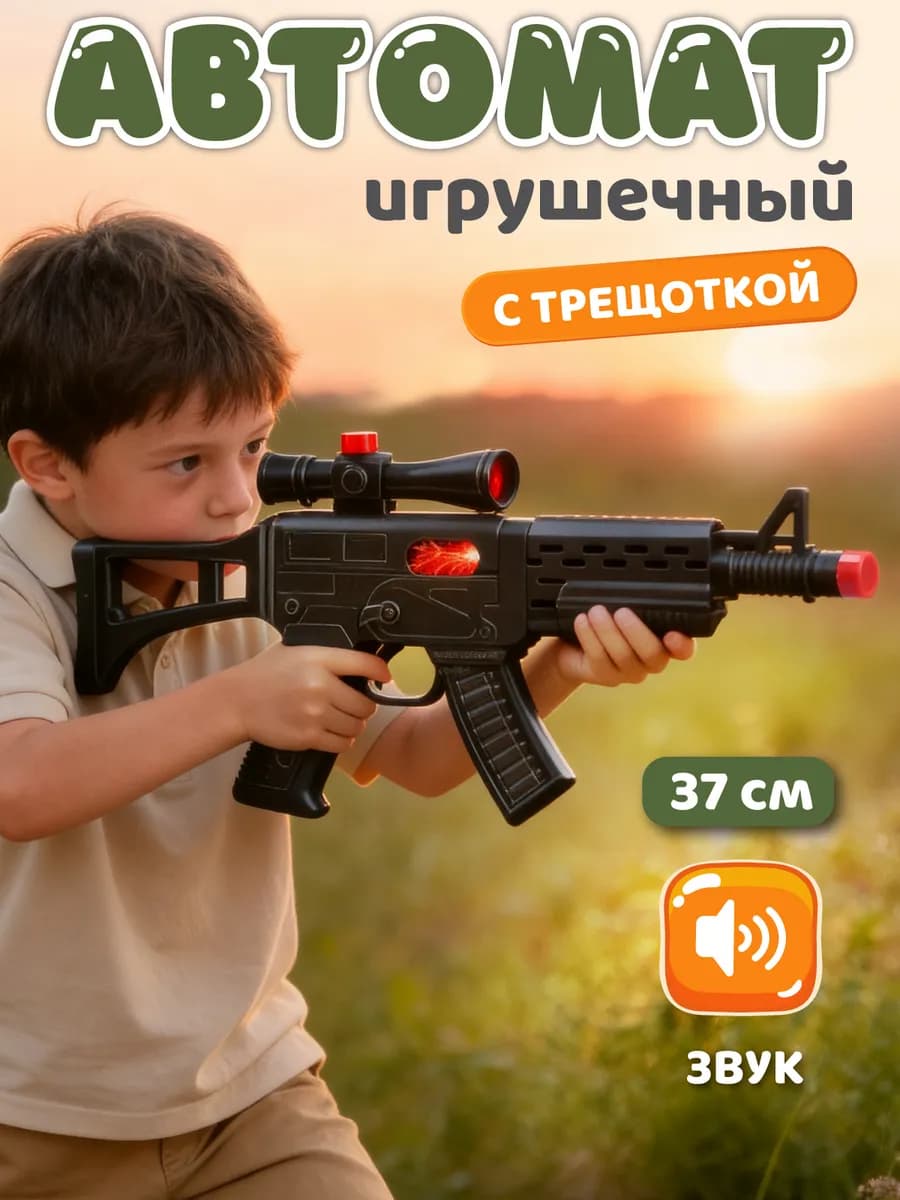 Автомат игрушечный с трещоткой
