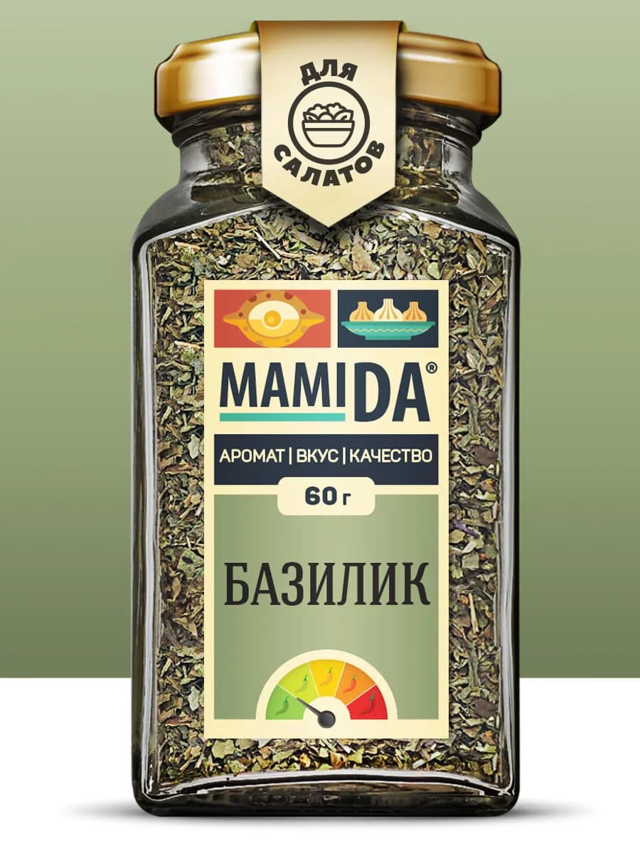 Базилик сушеный измельченный МамиДА, 60г