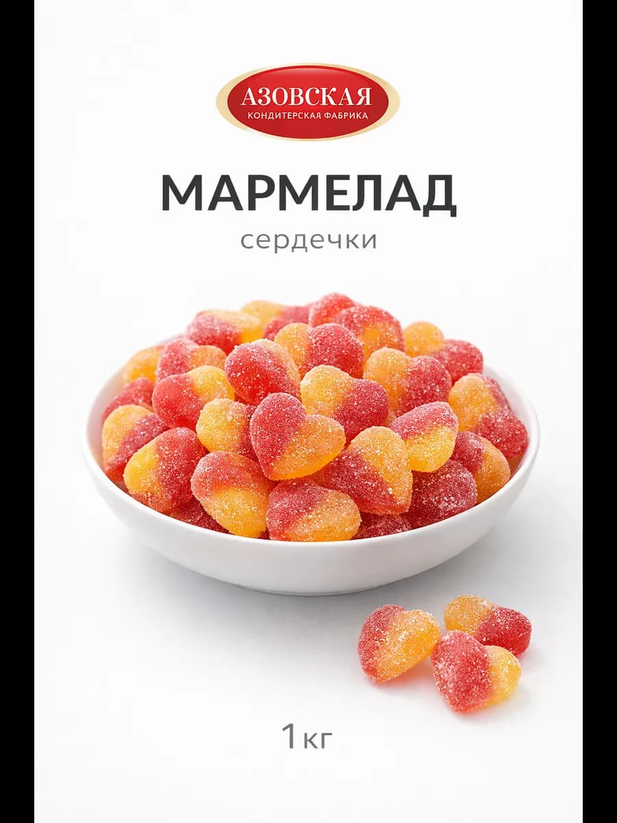Мармелад жевательный Сладкие сердечки 1 кг