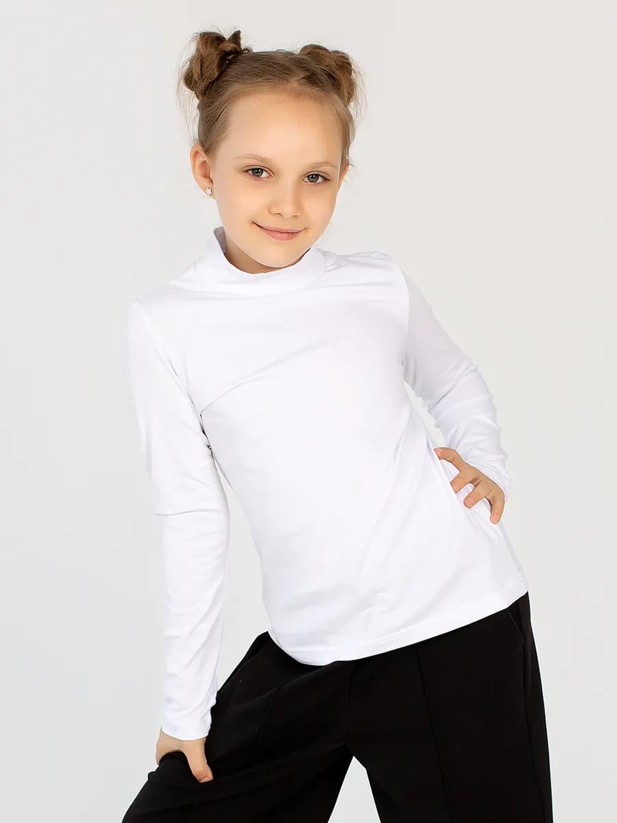 Водолазка школьная хлопок белая