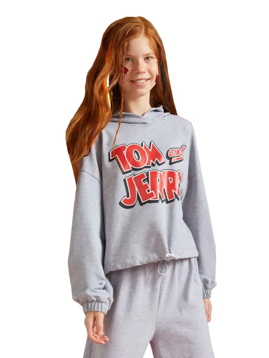 Толстовка оверсайз свитшот укороченный