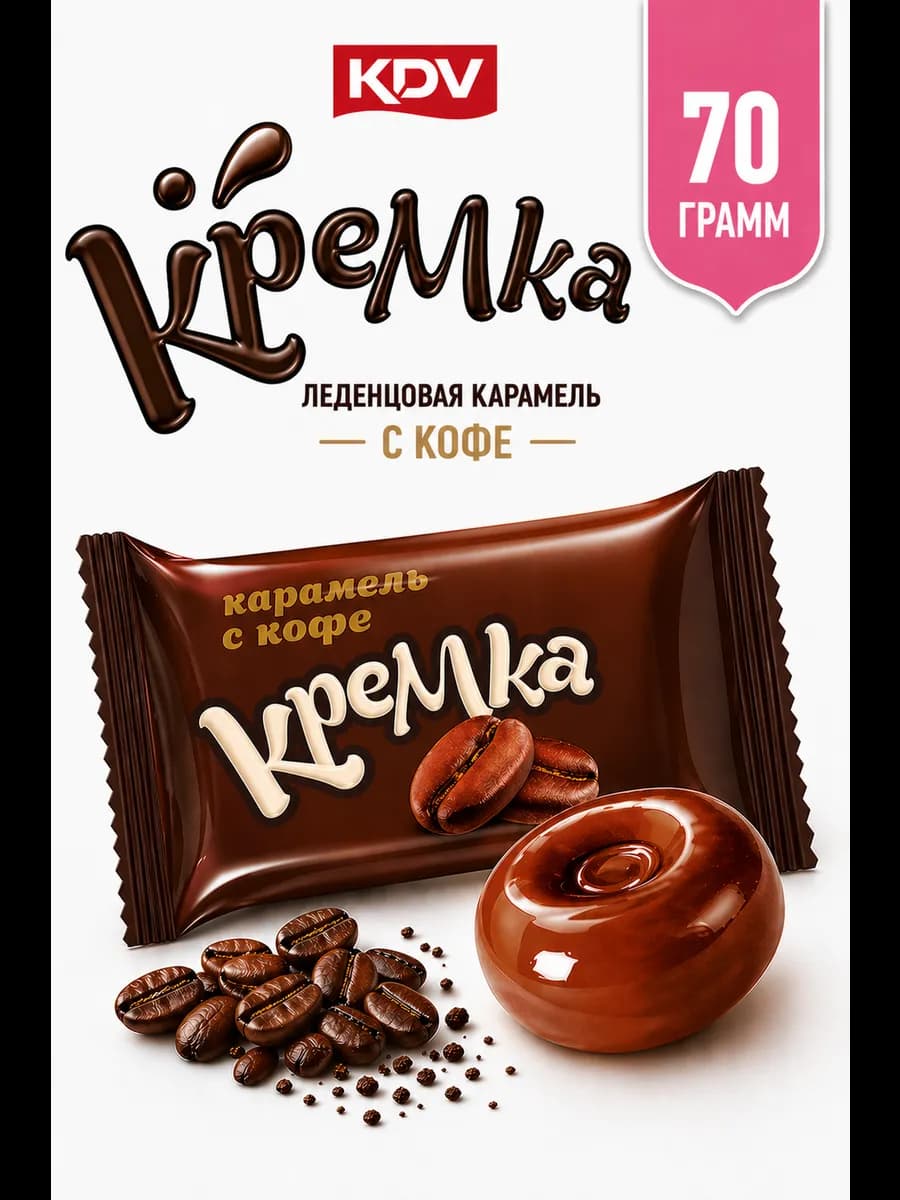 Конфеты карамель Кремка с кофе