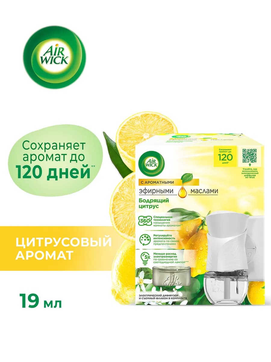 Диффузор для дома, освежитель воздуха автоматический 19 мл