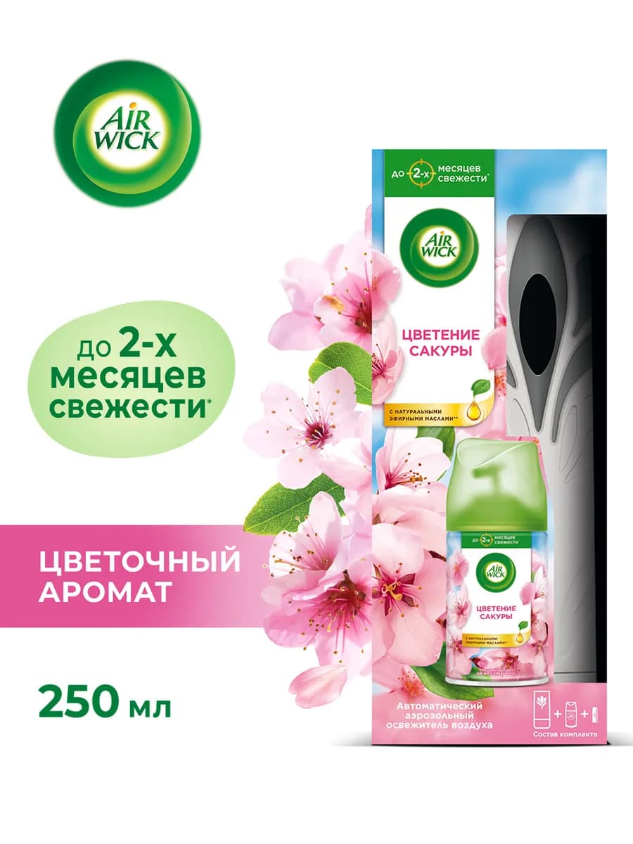 Автоматический освежитель воздуха со сменным баллоном, 250мл
