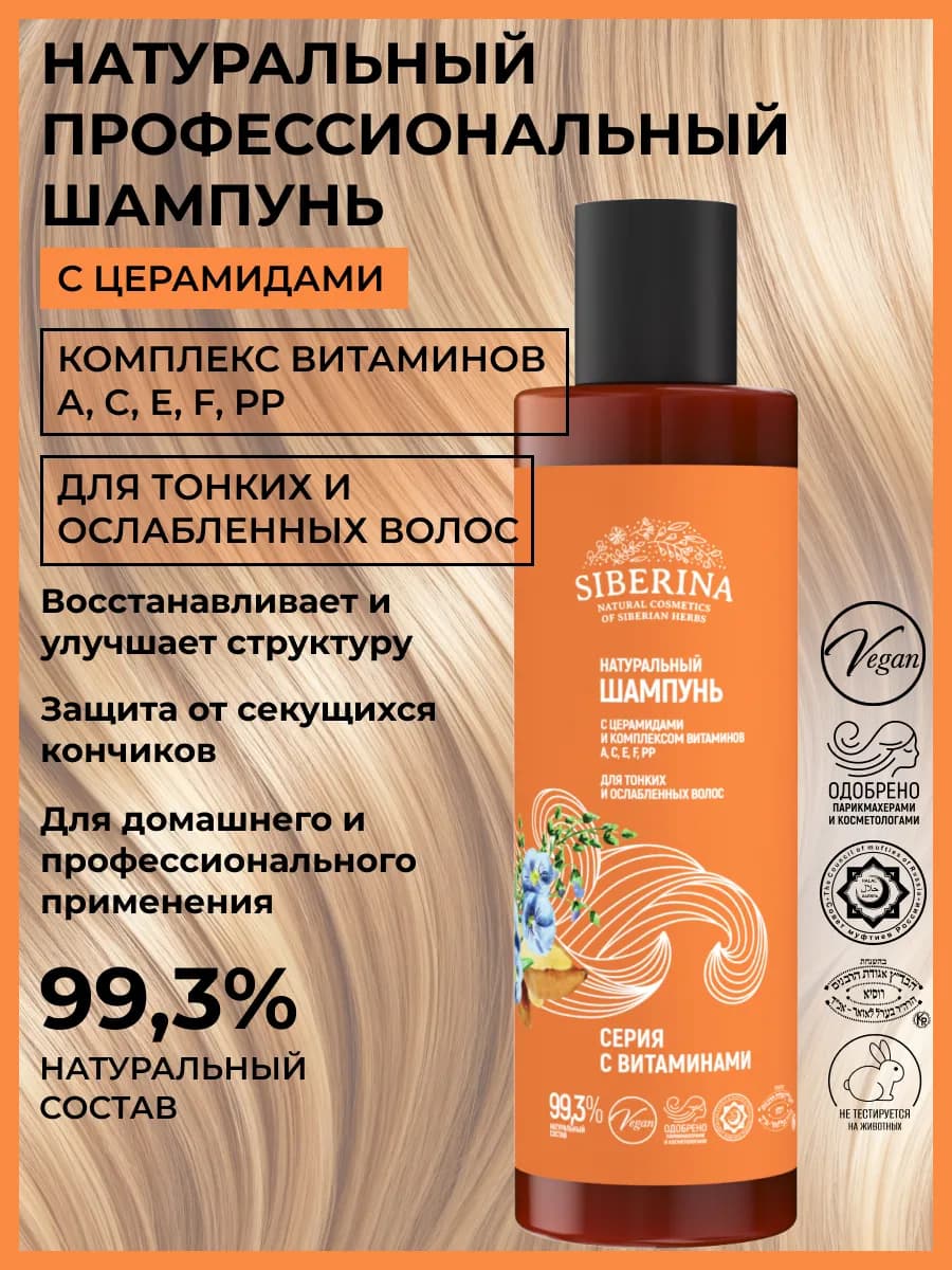 Натуральный шампунь для тонких волос