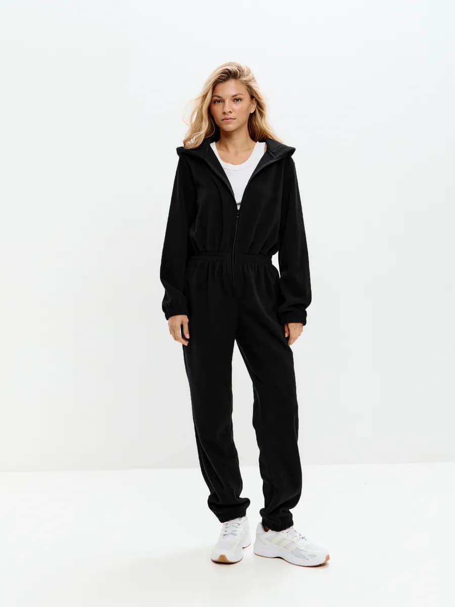 Комбинезон женский флисовый с капюшоном