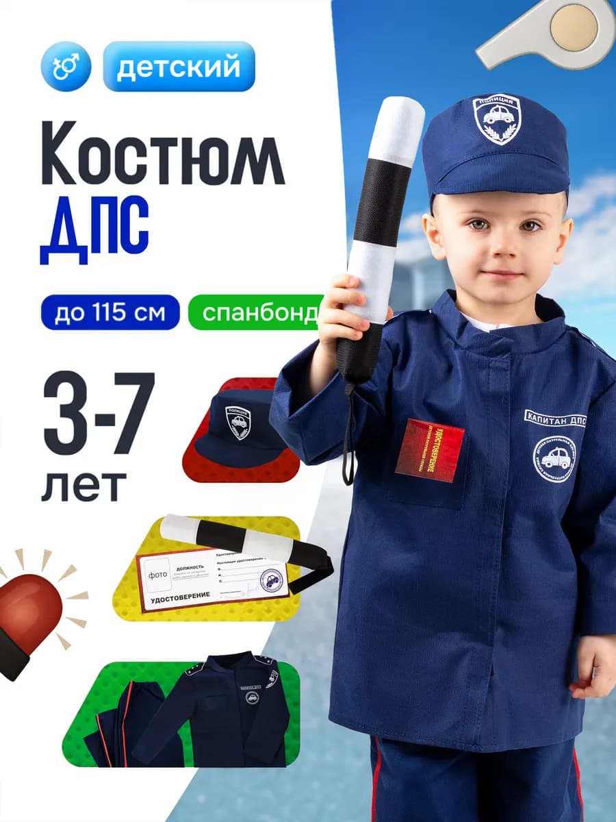 Костюм полицейского детский ДПС