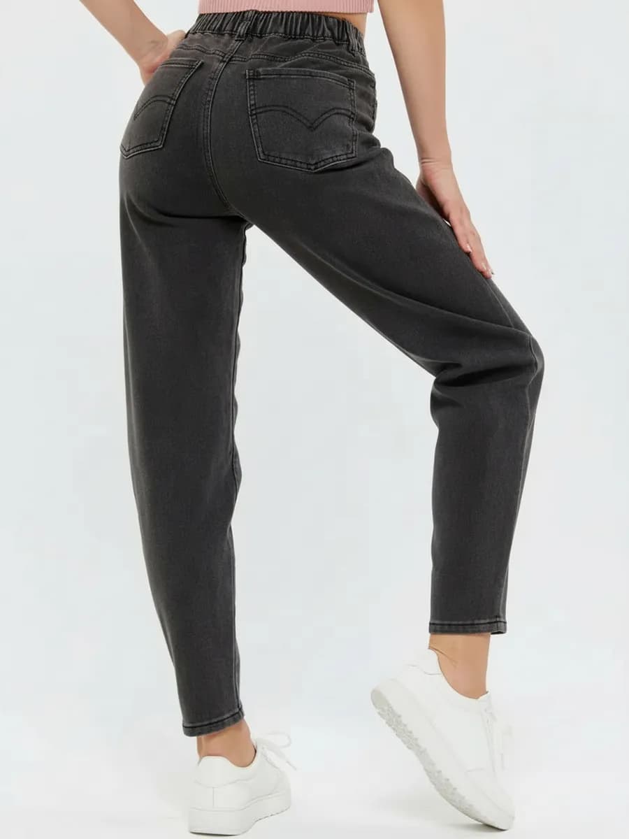 Джинсы на резинке бананы mom