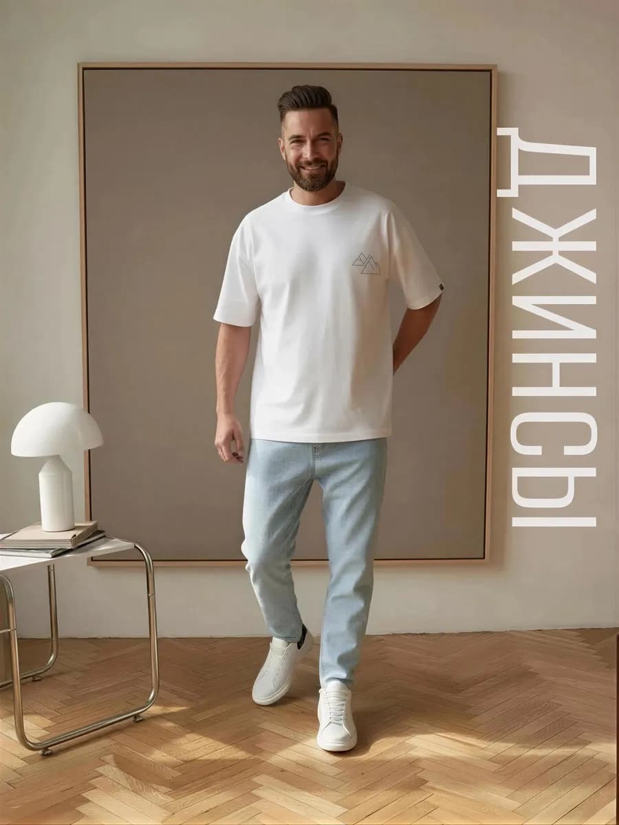 Джинсы бананы зауженные