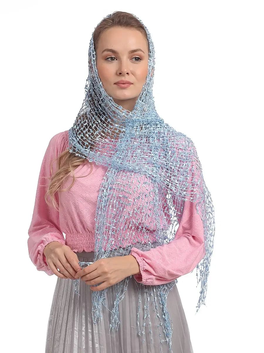 Шарф-накидка,в церковь,ниспадающий,шаль для храма