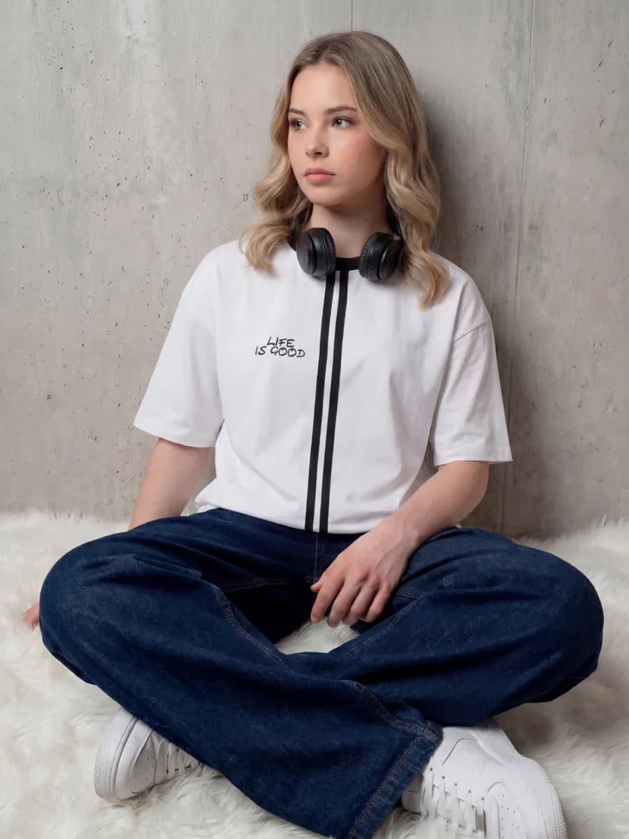 Футболка оверсайз подростковая - фото 1