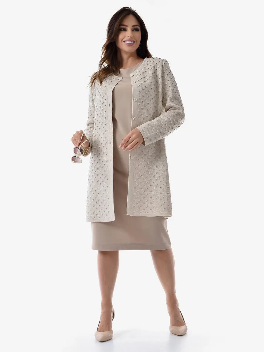 Кардиган длинный вязаный на пуговицах оверсайз