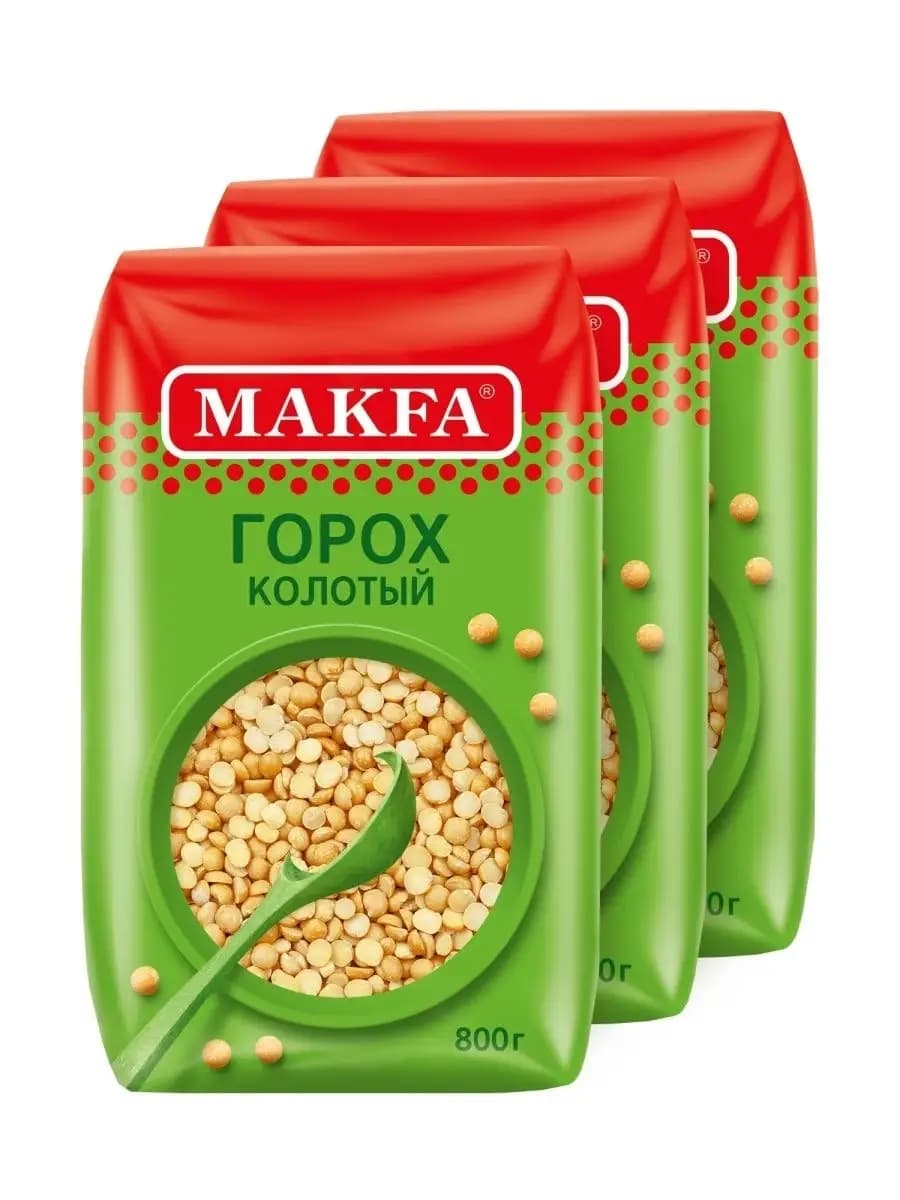 Горох колотый, 3 шт. по 800 г