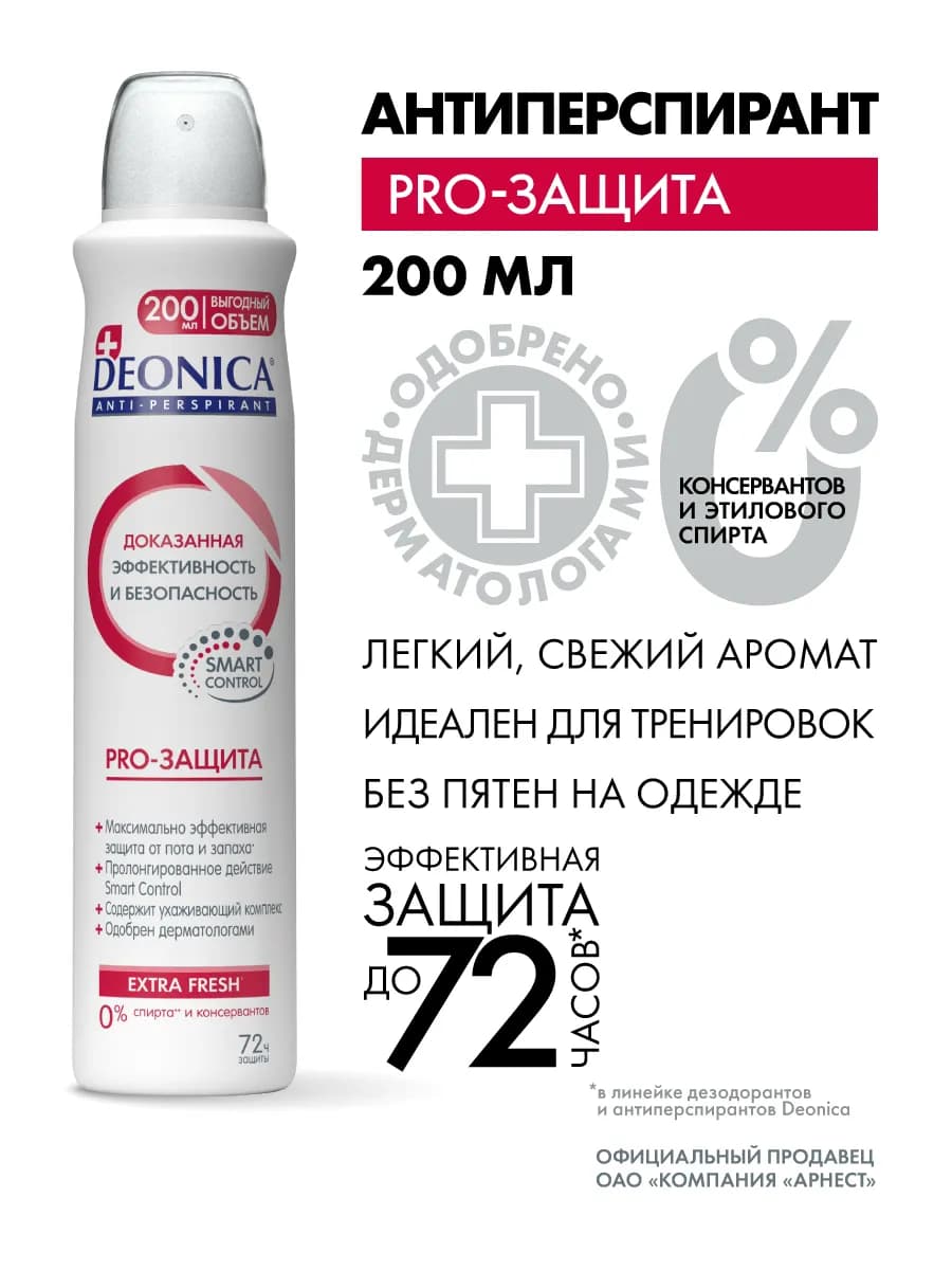 Дезодорант антиперспирант женский спрей PRO-Защита 200 мл